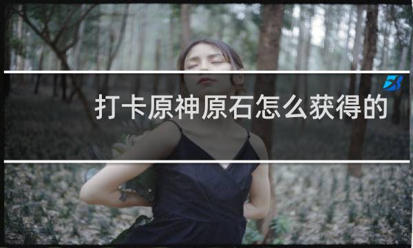 打卡原神原石怎么获得的