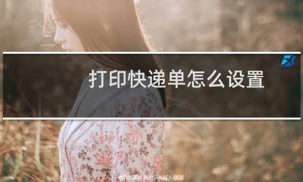 打印快递单怎么设置