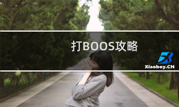 打BOOS攻略