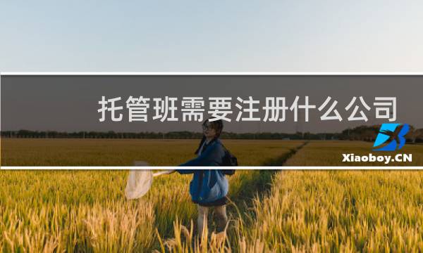 托管班需要注册什么公司