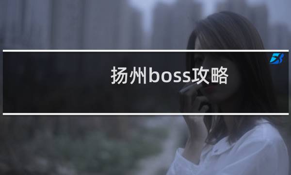 扬州boss攻略