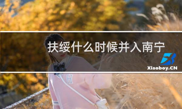 扶绥什么时候并入南宁