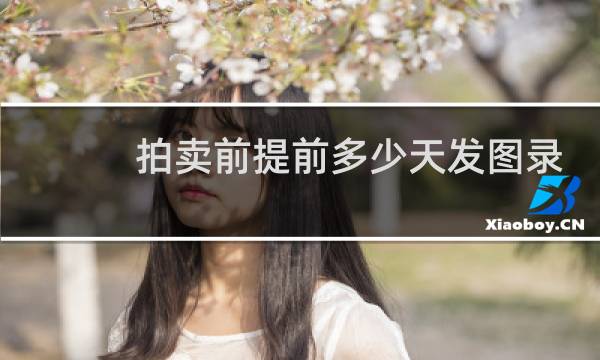 拍卖前提前多少天发图录