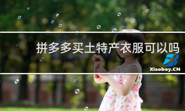 拼多多买土特产衣服可以吗