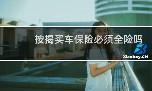 按揭买车保险必须全险吗