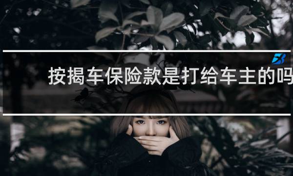 按揭车保险款是打给车主的吗