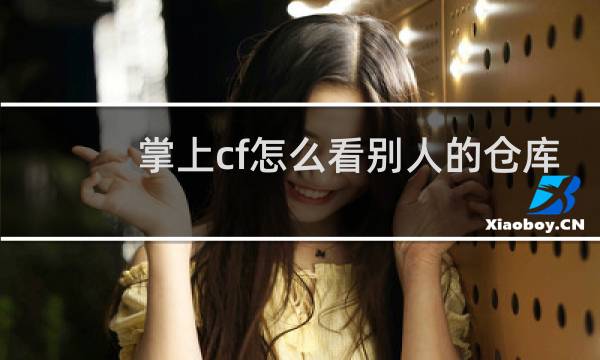掌上cf怎么看别人的仓库