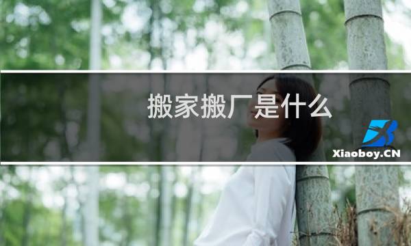 搬家搬厂是什么