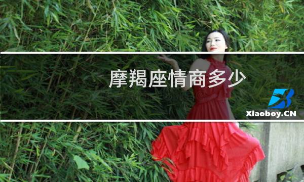 摩羯座情商多少