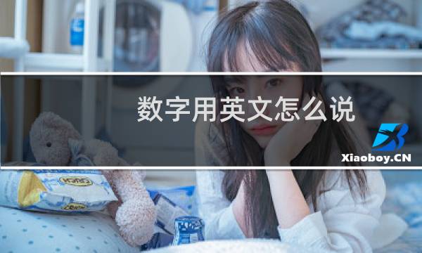 数字用英文怎么说