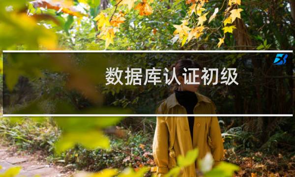 数据库认证初级