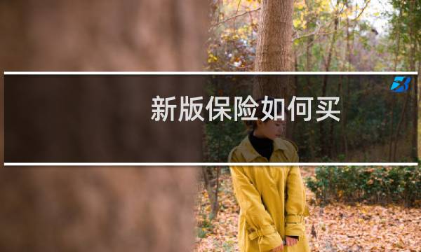新版保险如何买