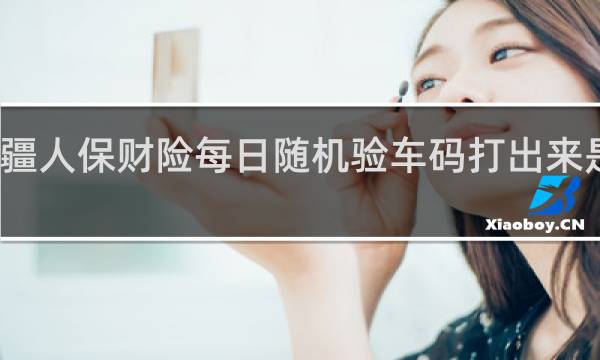 新疆人保财险每日随机验车码打出来是啥意思
