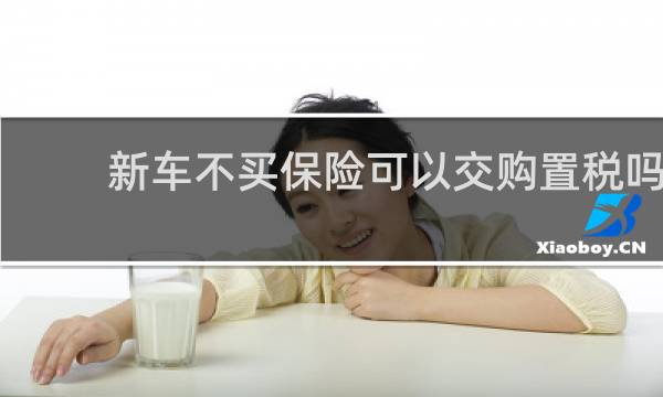 新车不买保险可以交购置税吗