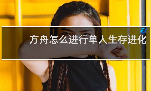 方舟怎么进行单人生存进化