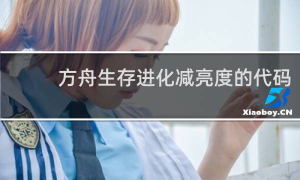 方舟生存进化减亮度的代码