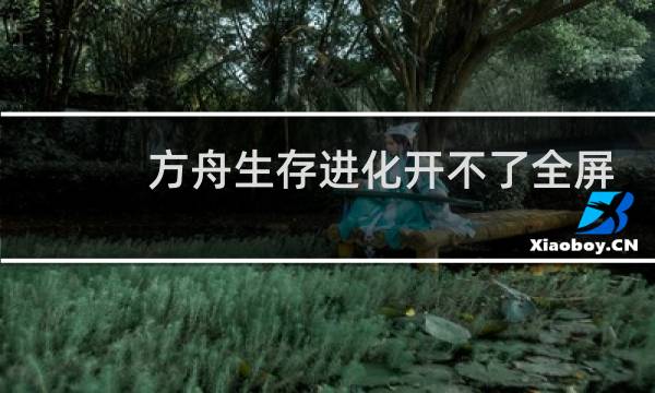 方舟生存进化开不了全屏