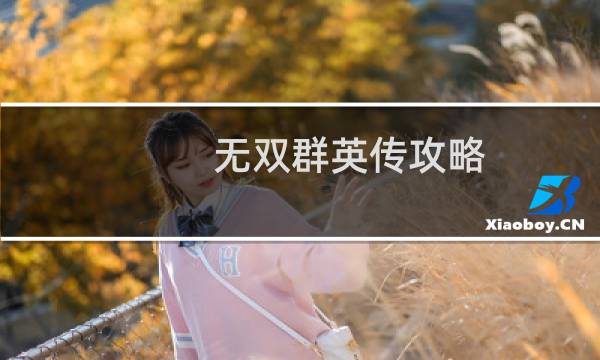 无双群英传攻略