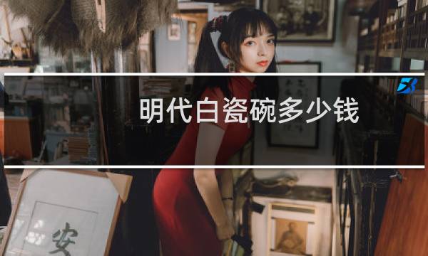 明代白瓷碗多少钱
