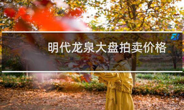 明代龙泉大盘拍卖价格