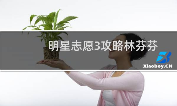 明星志愿3攻略林芬芬