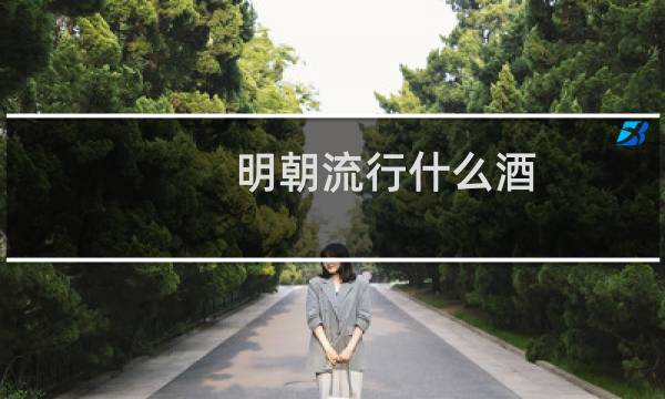 明朝流行什么酒