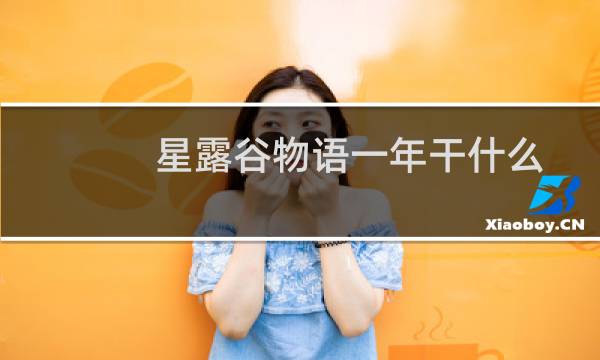 星露谷物语一年干什么