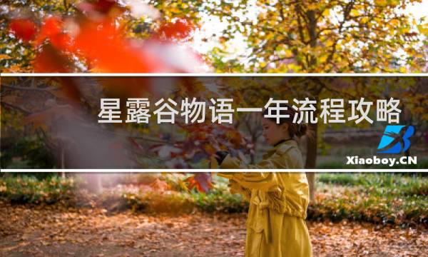 星露谷物语一年流程攻略