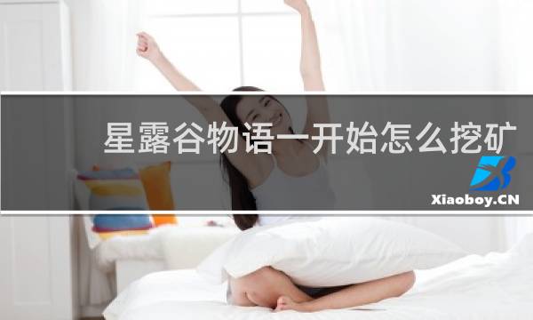 星露谷物语一开始怎么挖矿