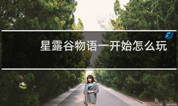 星露谷物语一开始怎么玩