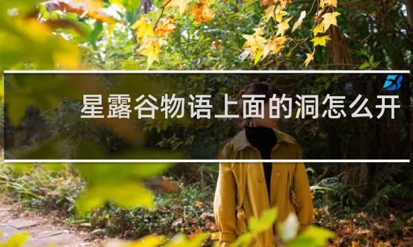 星露谷物语上面的洞怎么开