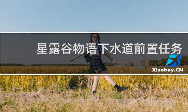 星露谷物语下水道前置任务