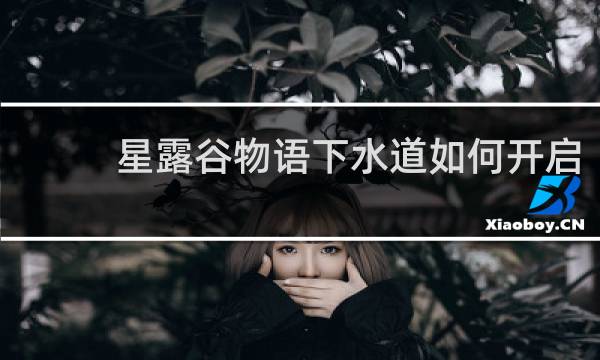 星露谷物语下水道如何开启