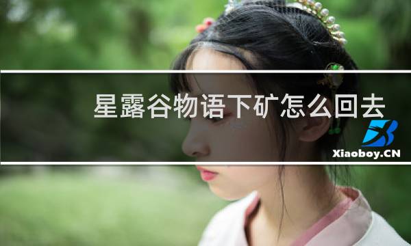星露谷物语下矿怎么回去