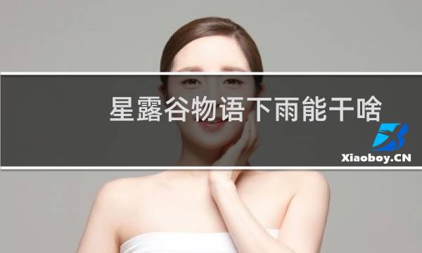 星露谷物语下雨能干啥