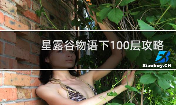 星露谷物语下100层攻略