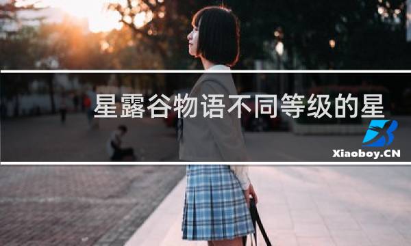 星露谷物语不同等级的星