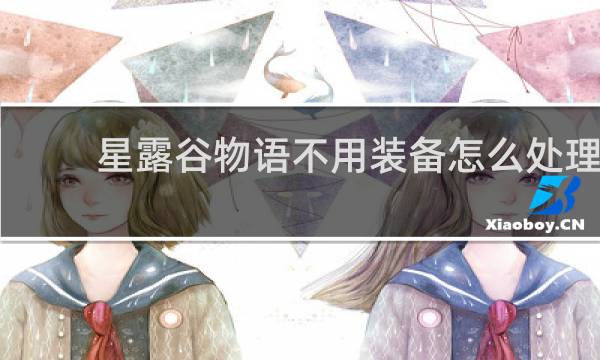 星露谷物语不用装备怎么处理