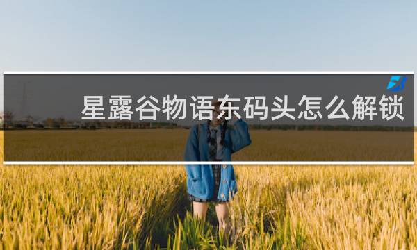 星露谷物语东码头怎么解锁