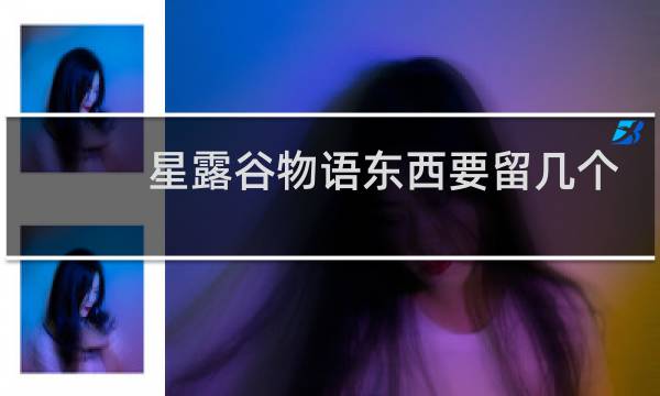 星露谷物语东西要留几个
