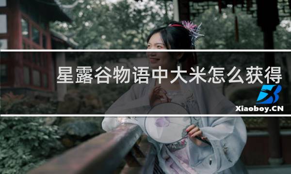 星露谷物语中大米怎么获得