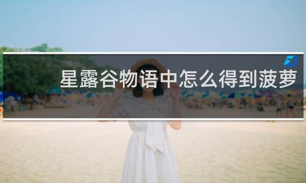 星露谷物语中怎么得到菠萝