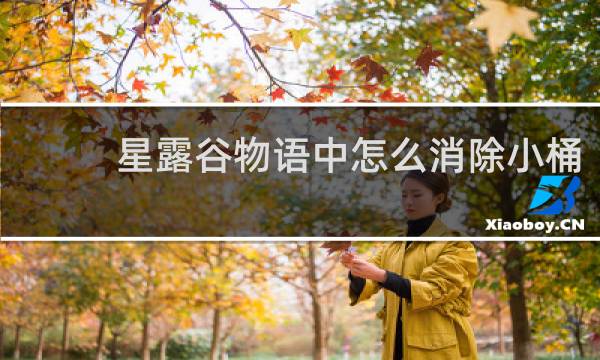 星露谷物语中怎么消除小桶