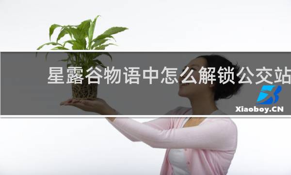 星露谷物语中怎么解锁公交站