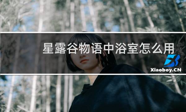 星露谷物语中浴室怎么用