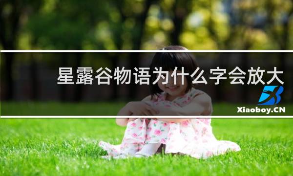 星露谷物语为什么字会放大