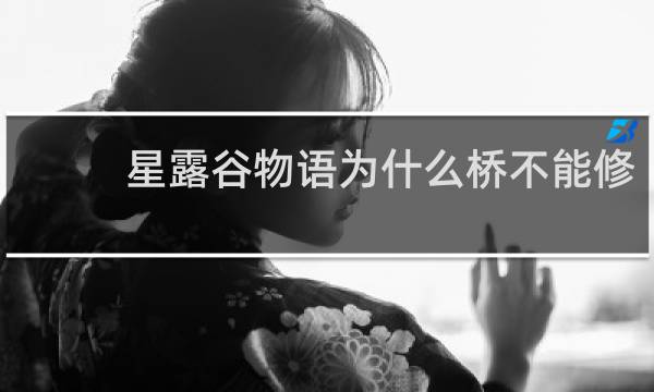 星露谷物语为什么桥不能修