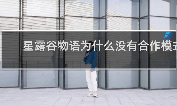 星露谷物语为什么没有合作模式