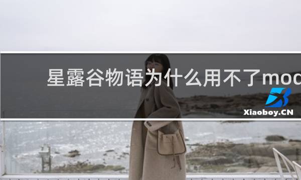 星露谷物语为什么用不了mod