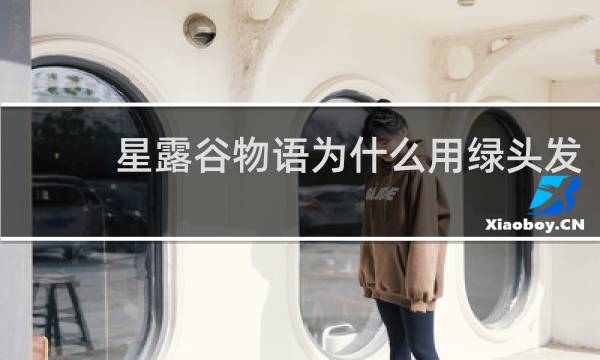 星露谷物语为什么用绿头发